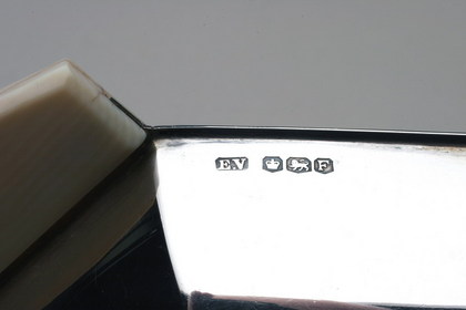 Art Deco silver and ivory sweet dish.